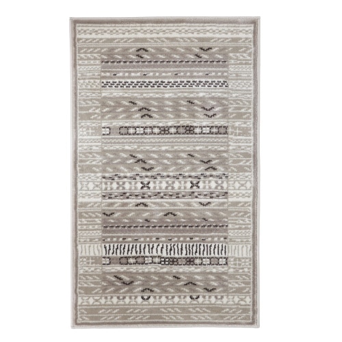 Covor living / dormitor Carpeta Delta, polipropilena heat-set, dreptunghiular, bej, 200 x 300 cm, design rustic
