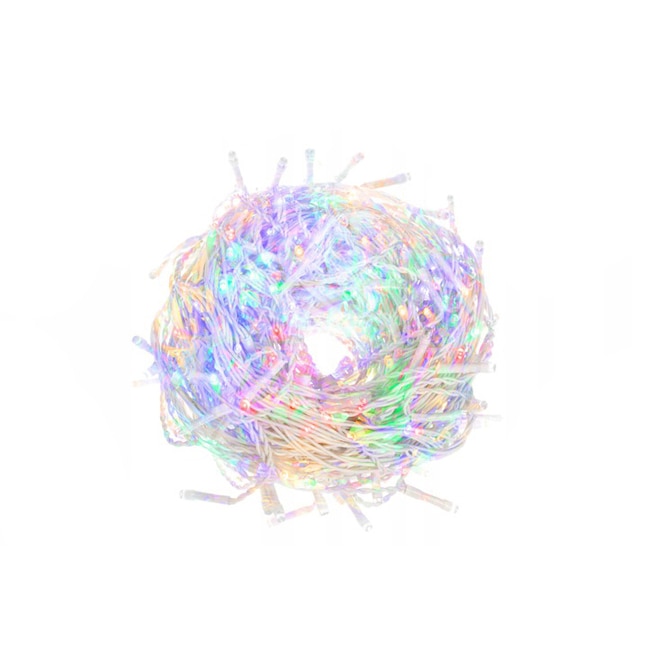 Instalatie luminoasa decorativa cu 300 LED-uri, pentru Craciun, tip Perdea, cu telecomanda, 12m, 220V, multicolor