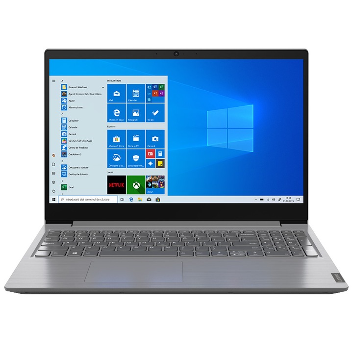 Laptop Lenovo V15 ADA cu procesor AMD Ryzen™ 5 3500U, 15.6", Full HD, 8GB, 256GB SSD, AMD Radeon Vega 8 Graphics, Windows 10 Pro, Iron Grey