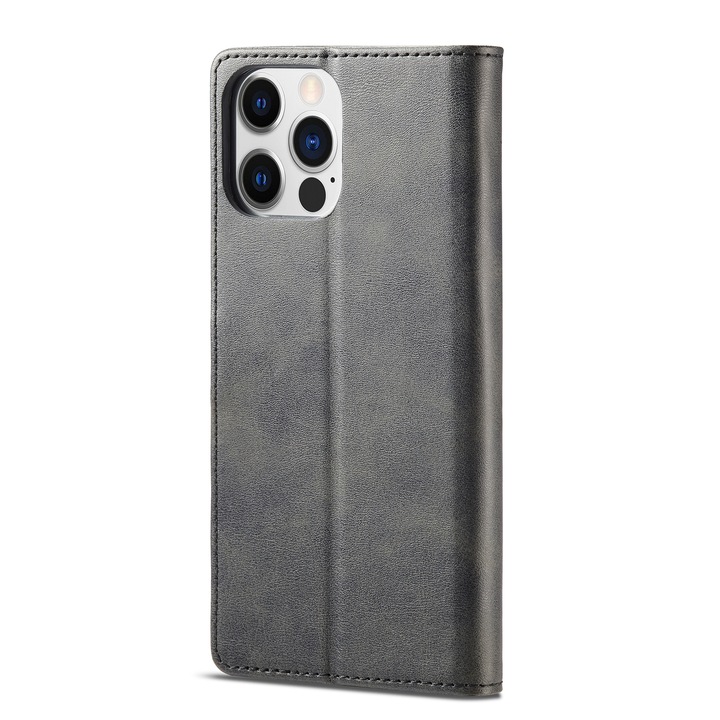 Кожен Калъф/Тефтер LC.IMEEKE за iPhone 13 Pro Max, Черен