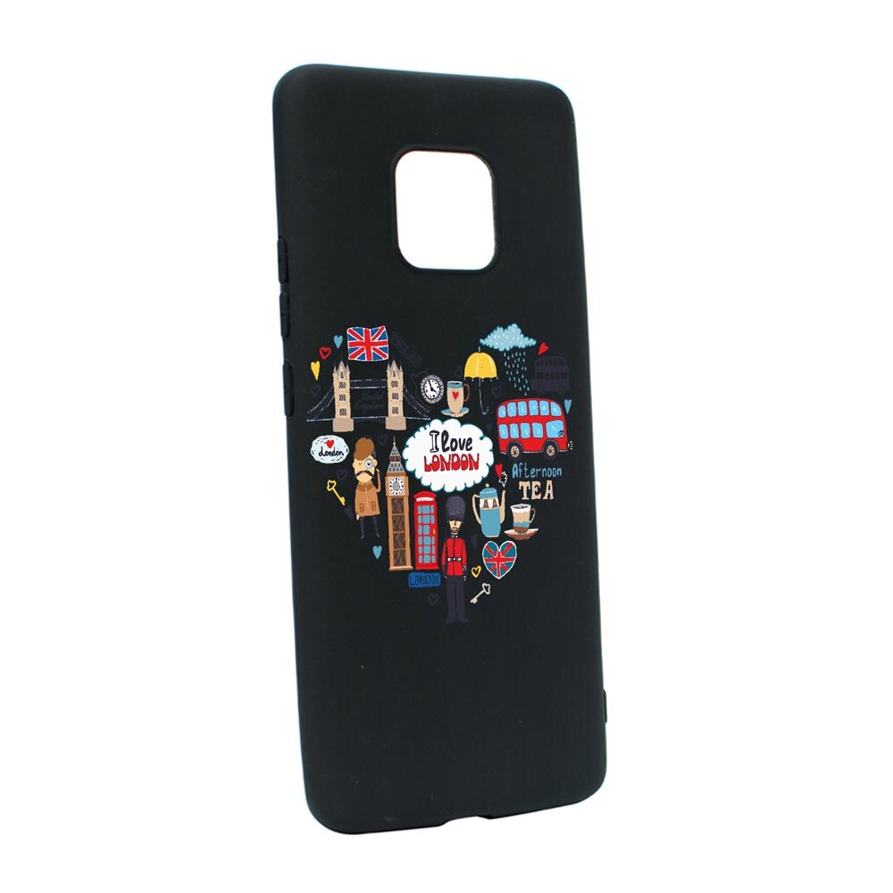Husa Silicon Compatibila cu Motorola Moto G9 Play, I Love London, rezistenta la uzura, anti-alunecare, B732