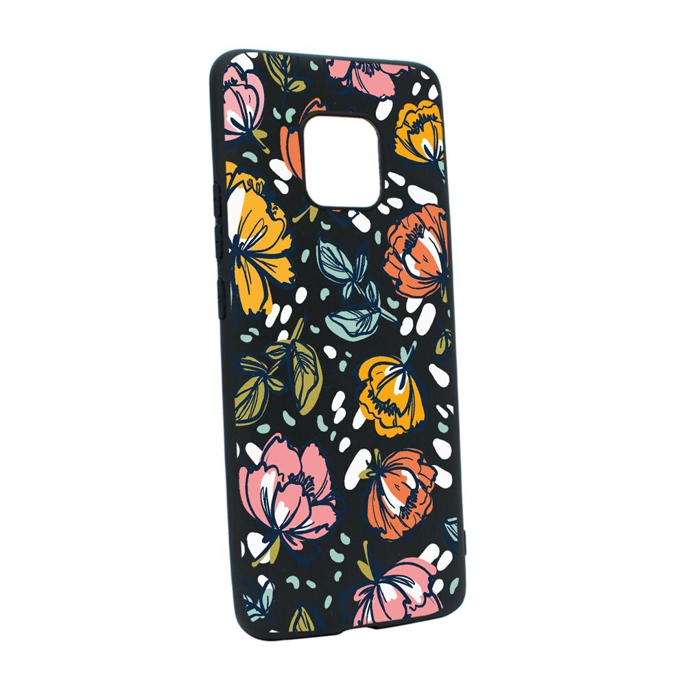Husa Silicon Compatibila cu Motorola Moto E7 Plus, Flowers - Pastel Colors, rezistenta la uzura, anti-alunecare, B755