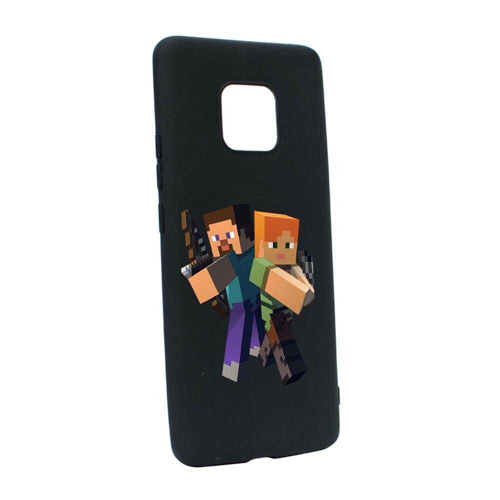Husa Silicon Compatibila cu Motorola Moto E7 Plus, Minecraft, rezistenta la uzura, anti-alunecare, B728