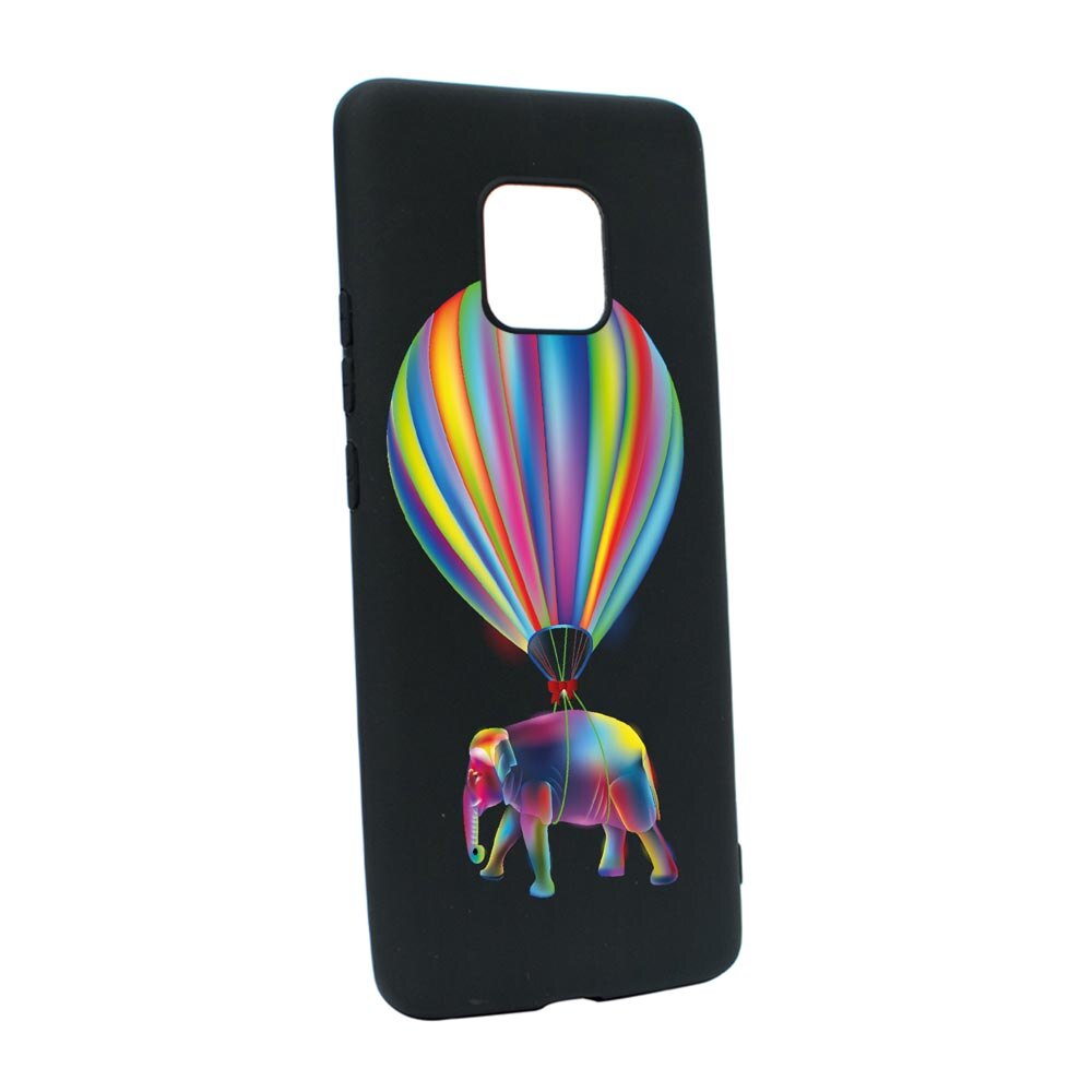 Husa Silicon Compatibila cu Motorola Moto E7 Plus, Rainbow Elefant, rezistenta la uzura, anti-alunecare, B767