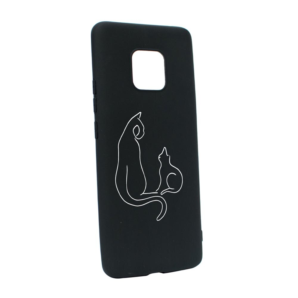 Husa Silicon Compatibila cu Motorola Moto E7 Plus, Abstract Cat, rezistenta la uzura, anti-alunecare, B738