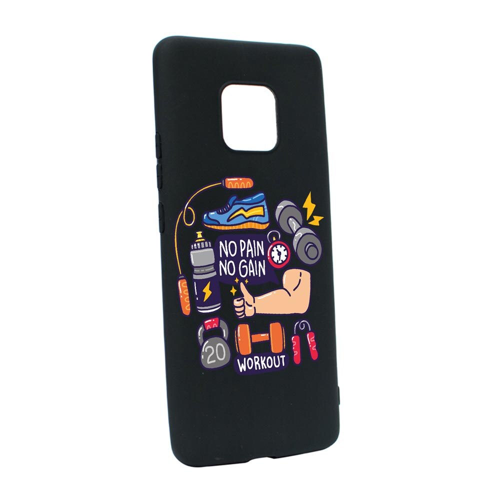 Husa Silicon Compatibila cu Motorola Moto G9, Workout - No Paing No Gain, rezistenta la uzura, anti-alunecare, B783