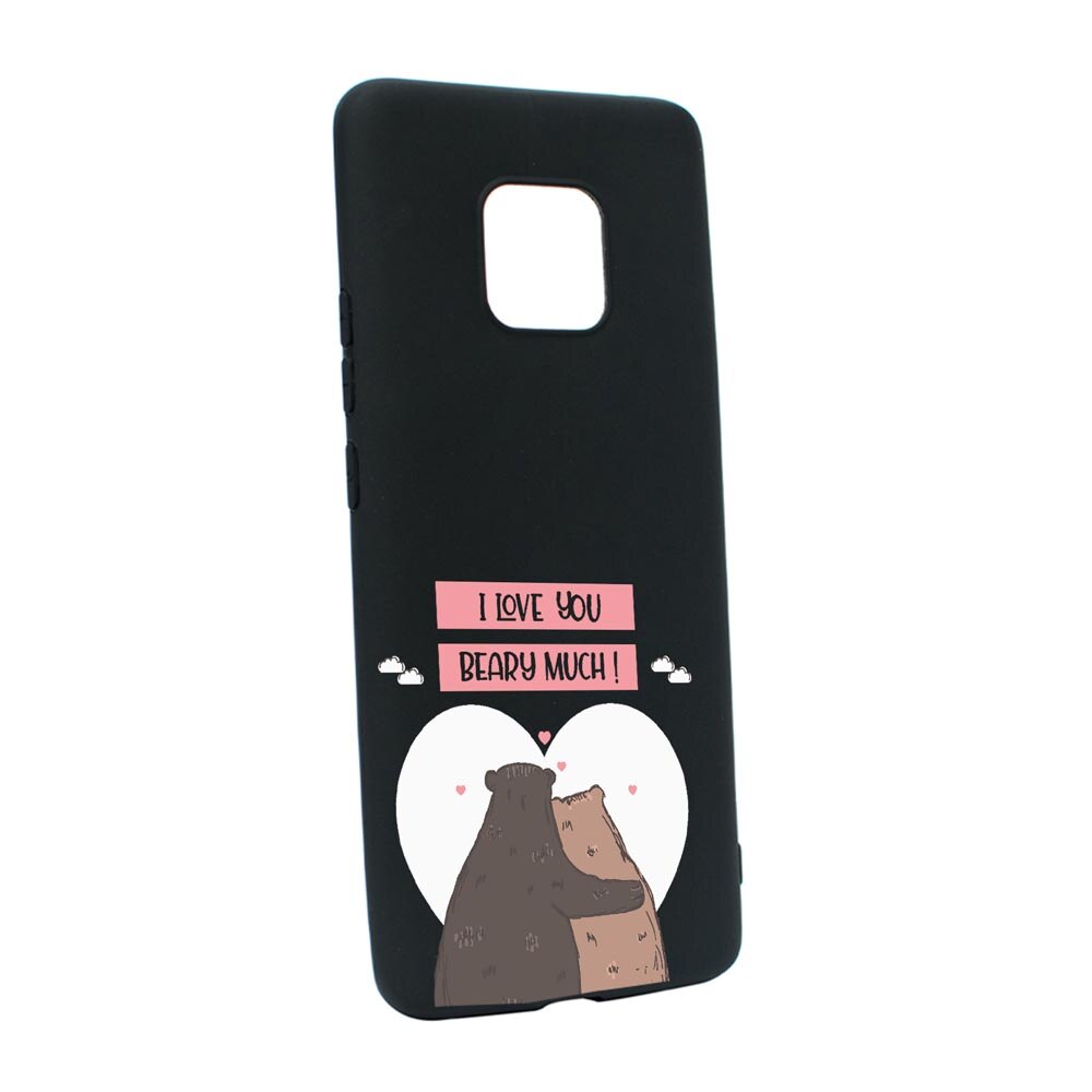 Husa Silicon Compatibila cu Motorola Moto G9, I Love U Beary Much!, rezistenta la uzura, anti-alunecare, B766