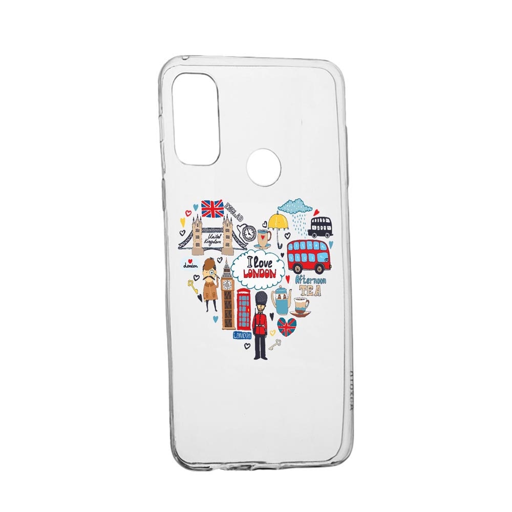 Husa Silicon Compatibila cu Motorola Moto G60, I Love London, rezistenta la uzura, anti-alunecare, 732