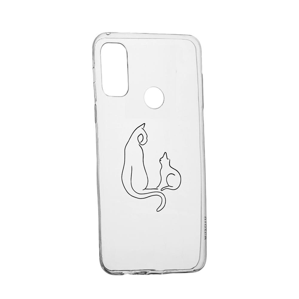 Husa Silicon Compatibila cu Motorola Moto G20, Abstract Cat, rezistenta la uzura, anti-alunecare, 738