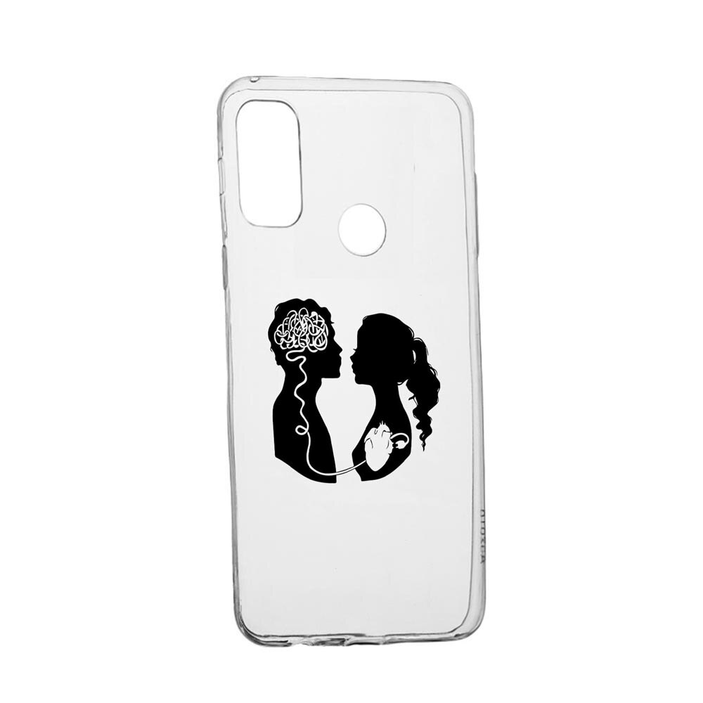 Husa Silicon Compatibila cu Motorola Moto G20, Love With Brain, rezistenta la uzura, anti-alunecare, 748