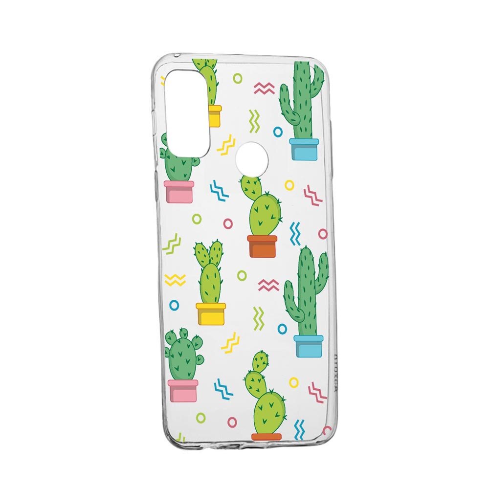 Husa Silicon Compatibila cu Motorola Moto G20, Cactus, rezistenta la uzura, anti-alunecare, 770