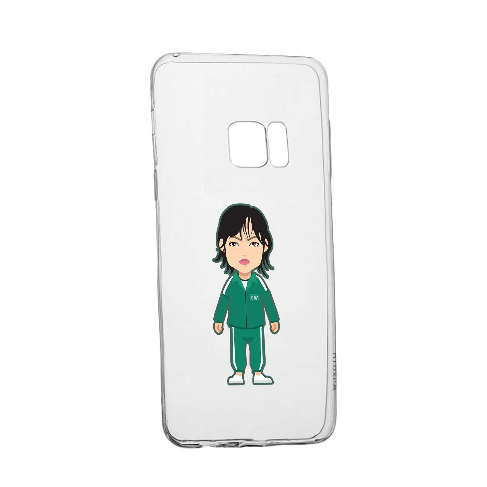 Husa Silicon Compatibila Cu Samsung Galaxy S6 Edge, Squid Game - Gamer 067, rezistenta la uzura, anti-alunecare, 840