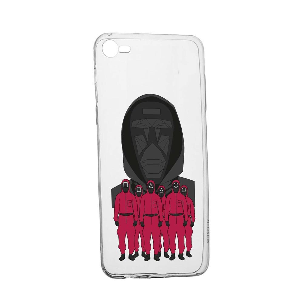 Husa Silicon Compatibila Cu Apple iPhone 6 / 6S, Squid Game - Front Man And Soldier, rezistenta la uzura, anti-alunecare, 841