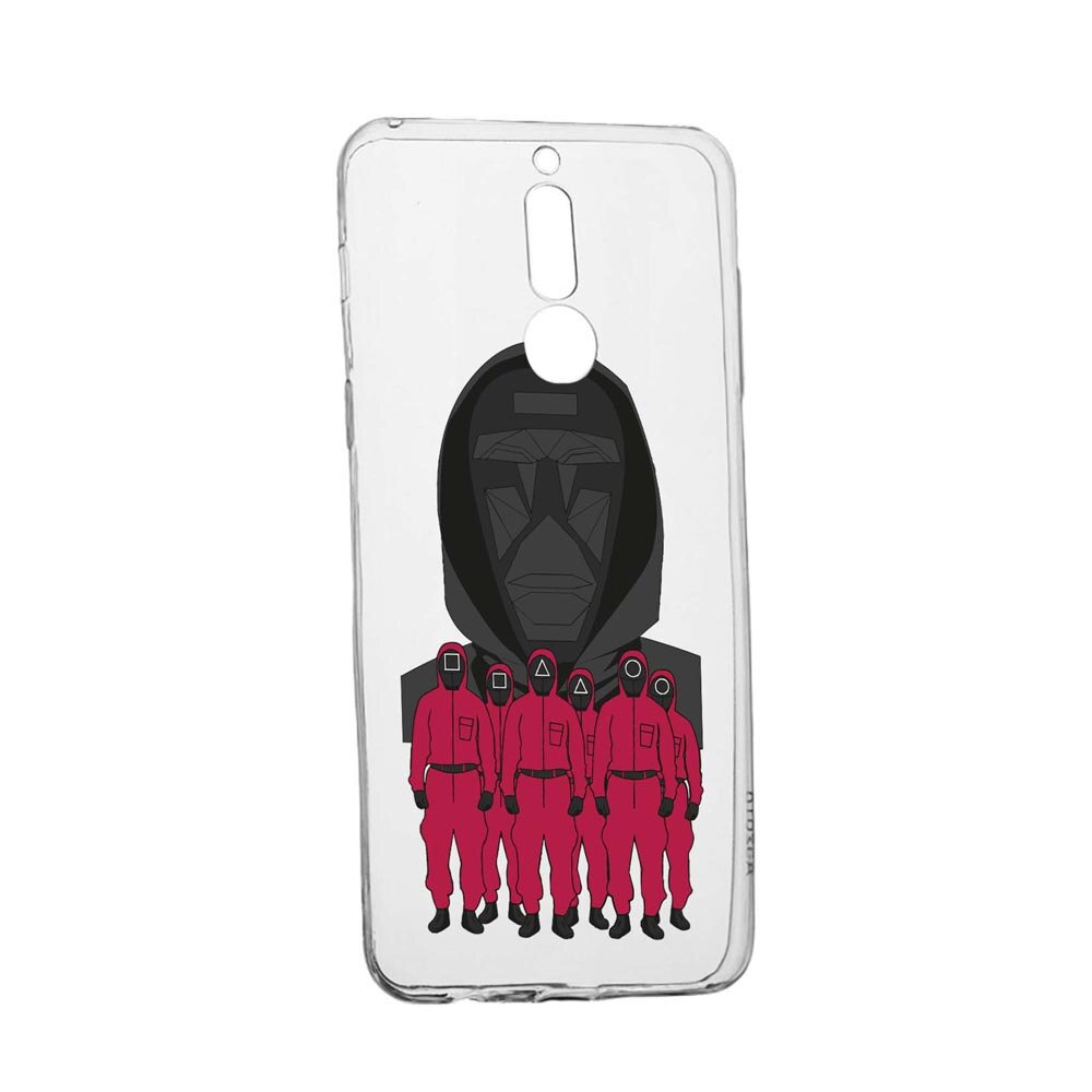 Husa Silicon Compatibila Cu OnePlus 7, Squid Game - Front Man And Soldier, rezistenta la uzura, anti-alunecare, 841