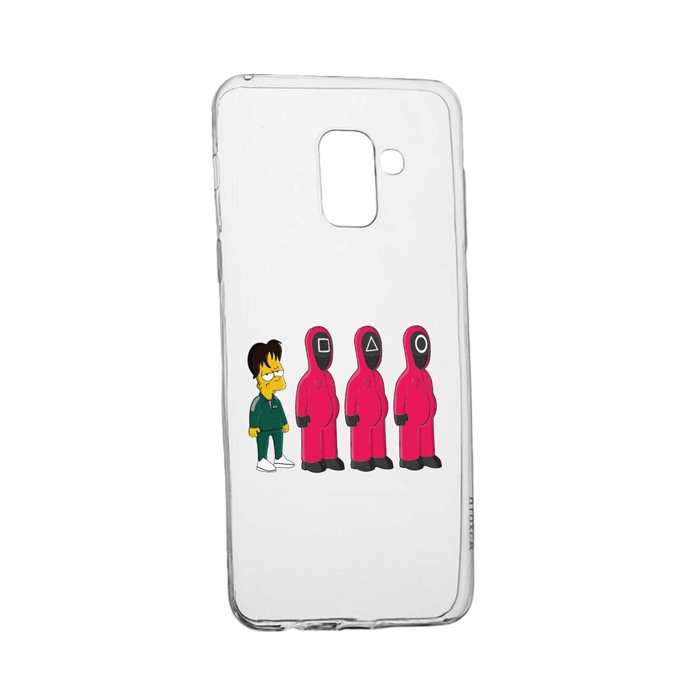 Husa Silicon Compatibila Cu Samsung Galaxy A8 2018 / A5 2018, Squid Game - Simpson, rezistenta la uzura, anti-alunecare, 842