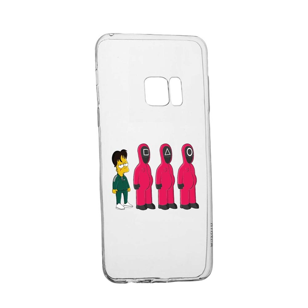 Husa Silicon Compatibila Cu Samsung Galaxy S7 Edge, Squid Game - Simpson, rezistenta la uzura, anti-alunecare, 842