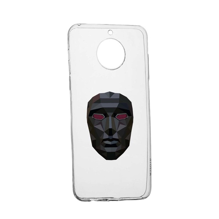 Husa Silicon Compatibila Cu Xiaomi Redmi Note 9 Pro 5G, Squid Game Mask Front Man, rezistenta la uzura, anti-alunecare, 844
