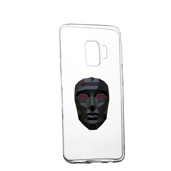 Husa Silicon Compatibila Cu Xiaomi Redmi Note 8 Pro, Squid Game Mask Front Man, rezistenta la uzura, anti-alunecare, 844