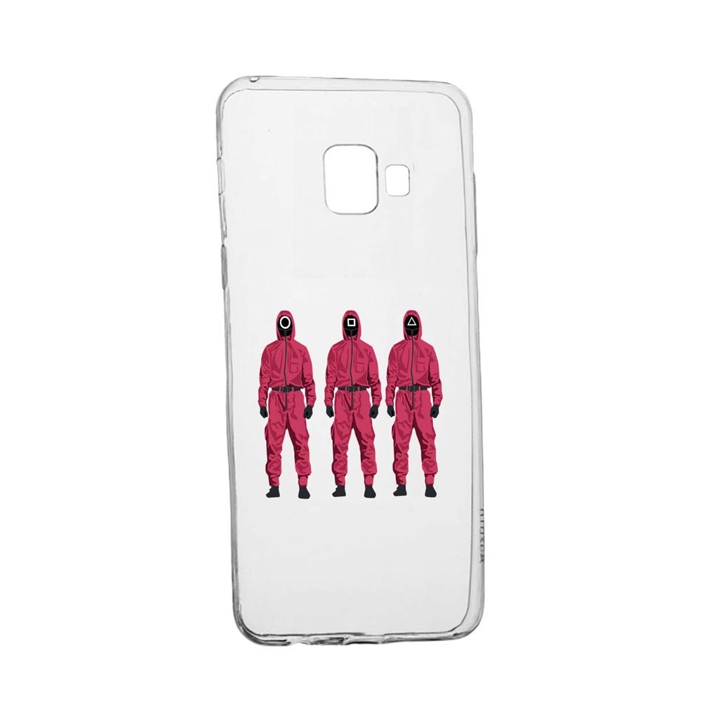 Husa Silicon Compatibila Cu Samsung Galaxy J4 Plus 2018, Squid Game - Soldier Mask, rezistenta la uzura, anti-alunecare, 845