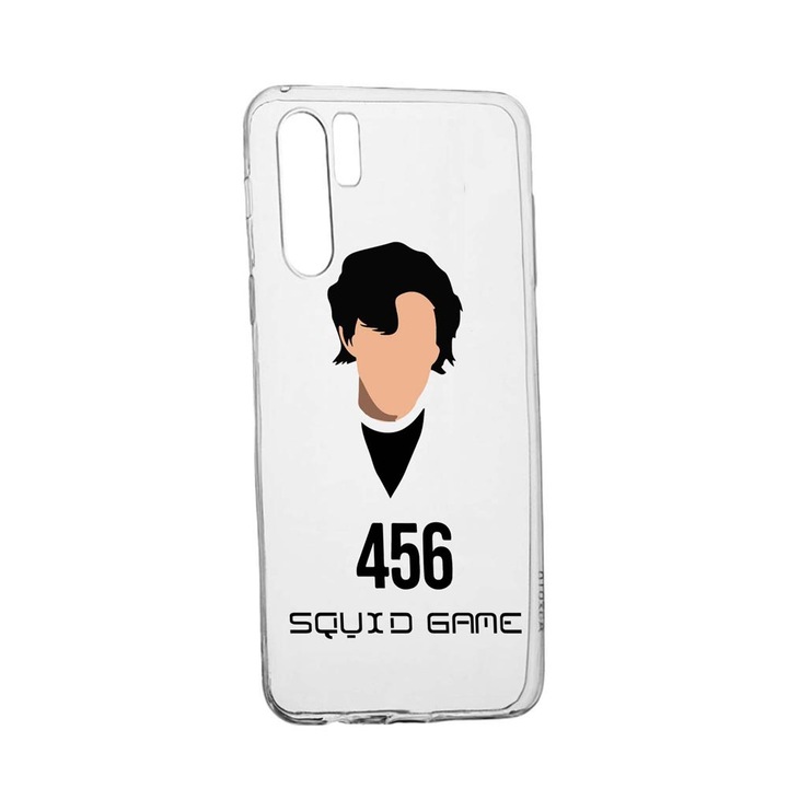 Силиконов калъф, съвместим с Huawei P30 Pro, Squid Game - Gamer 456, устойчивост на износване, противоплъзгащ се, 846