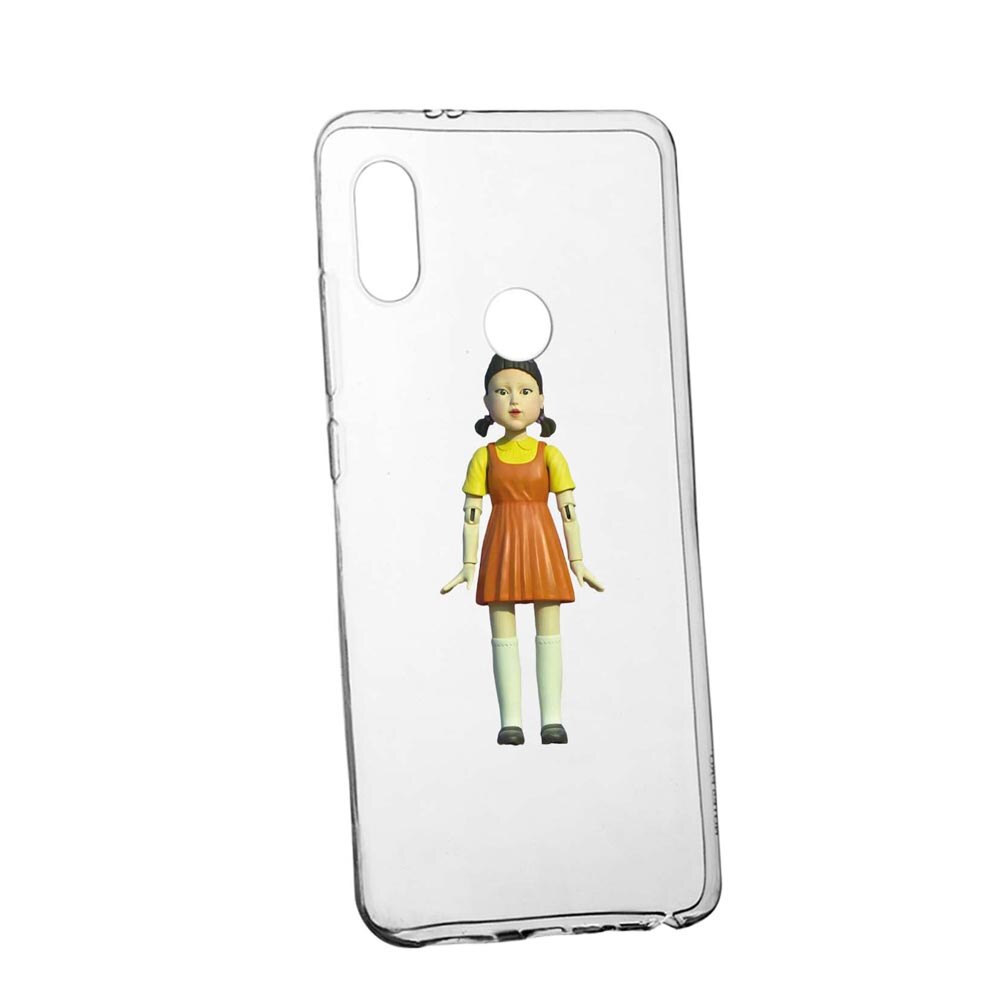 Husa Silicon Compatibila Cu Huawei Y6 2019, Squid Game - Doll Girl, rezistenta la uzura, anti-alunecare, 851