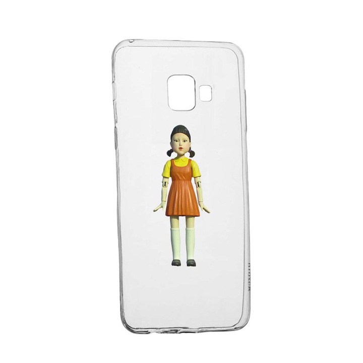 Husa Silicon Compatibila Cu Samsung Galaxy J4 Plus 2018, Squid Game - Doll Girl, rezistenta la uzura, anti-alunecare, 851