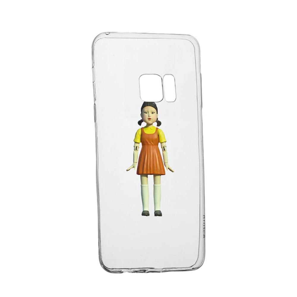 Husa Silicon Compatibila Cu Samsung Galaxy S6 Edge, Squid Game - Doll Girl, rezistenta la uzura, anti-alunecare, 851