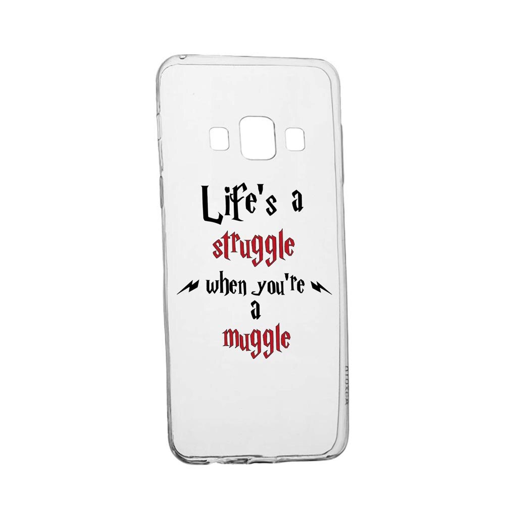 Husa Silicon Compatibila Cu Samsung Galaxy J3 2016, Life Is A Struggle, rezistenta la uzura, anti-alunecare, 857