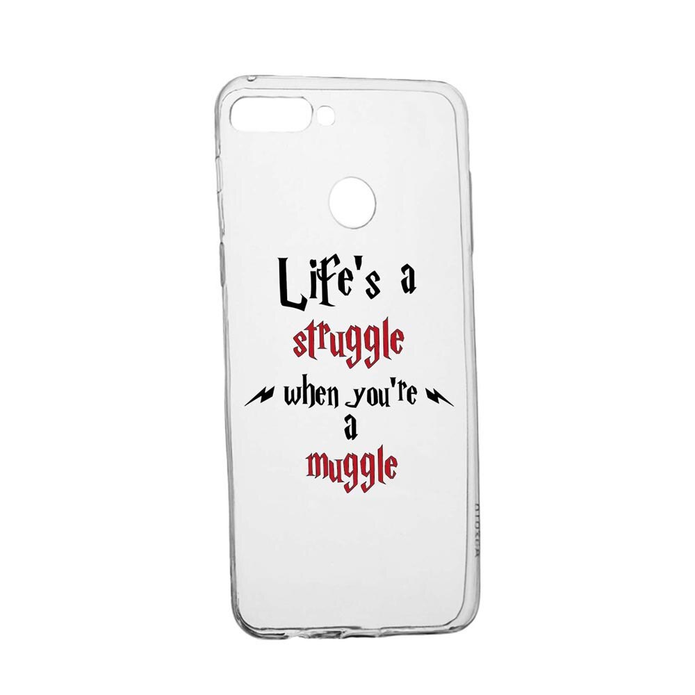 Husa Silicon Compatibila Cu Xiaomi Mi8 Lite, Life Is A Struggle, rezistenta la uzura, anti-alunecare, 857