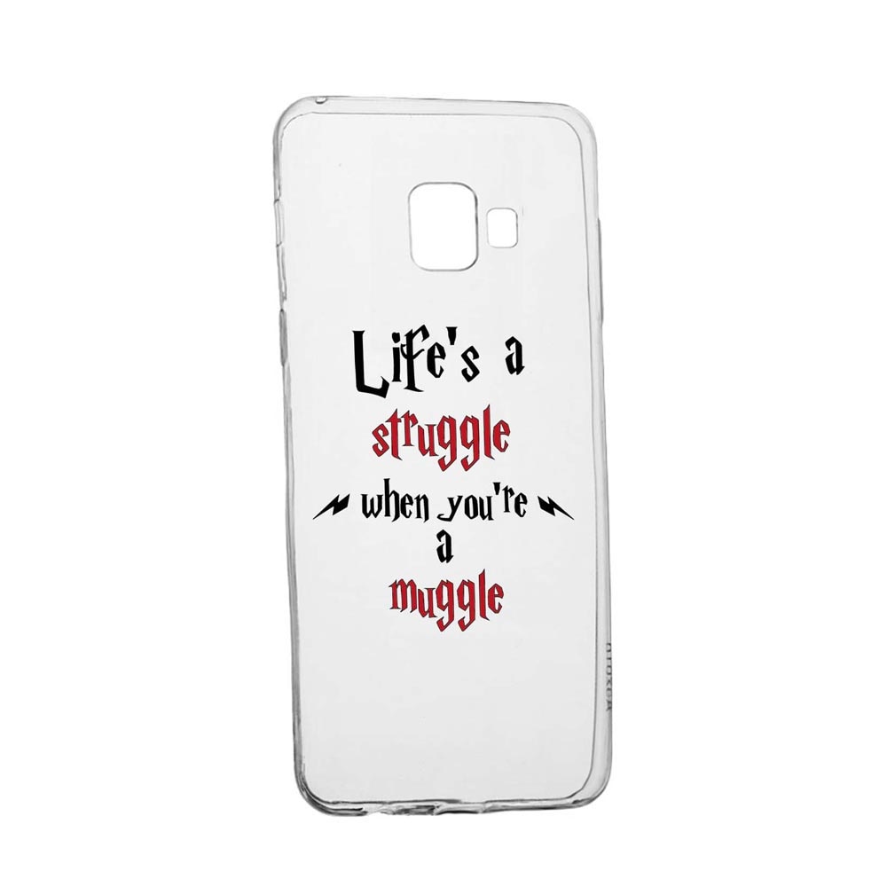 Husa Silicon Compatibila Cu Samsung Galaxy A3 2016, Life Is A Struggle, rezistenta la uzura, anti-alunecare, 857