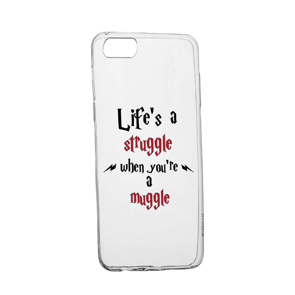 Husa Silicon Compatibila Cu Apple iPhone 6 Plus / 6S Plus, Life Is A Struggle, rezistenta la uzura, anti-alunecare, 857