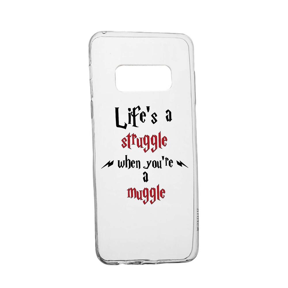 Husa Silicon Compatibila Cu Samsung Galaxy S10, Life Is A Struggle, rezistenta la uzura, anti-alunecare, 857