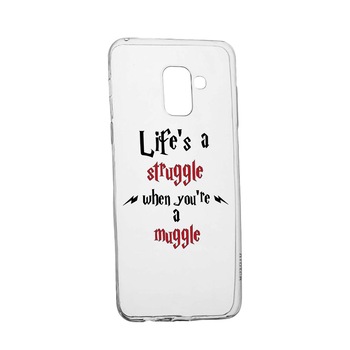 Husa Silicon Compatibila Cu Samsung Galaxy Galaxy A6 Plus / J8 2018, Life Is A Struggle, rezistenta la uzura, anti-alunecare, 857 Husa Silicon Compatibila Cu Samsung Galaxy Galaxy A6 Plus / J8 2018, Life Is A Struggle, rezistenta la uzura, anti-alunecare, 857
