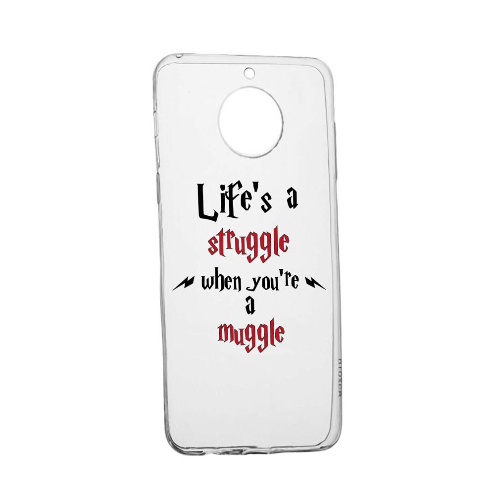 Husa Silicon Compatibila Cu Motorola Moto G7, Life Is A Struggle, rezistenta la uzura, anti-alunecare, 857