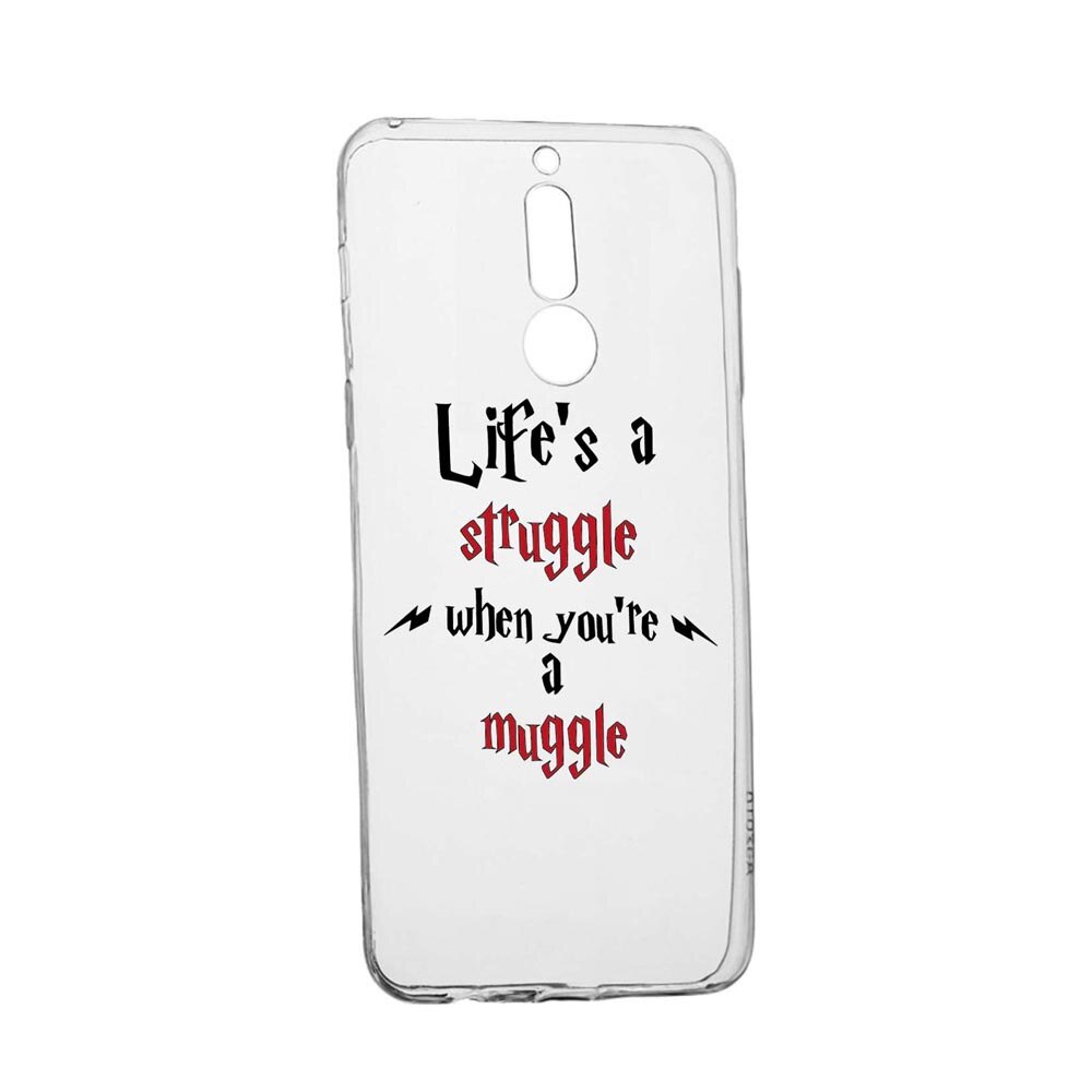 Husa Silicon Compatibila Cu LG K40 / K12 Plus, Life Is A Struggle, rezistenta la uzura, anti-alunecare, 857