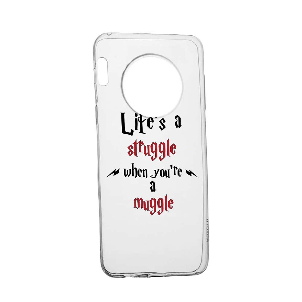 Husa Silicon Compatibila Cu Huawei Mate 30 Pro, Life Is A Struggle, rezistenta la uzura, anti-alunecare, 857