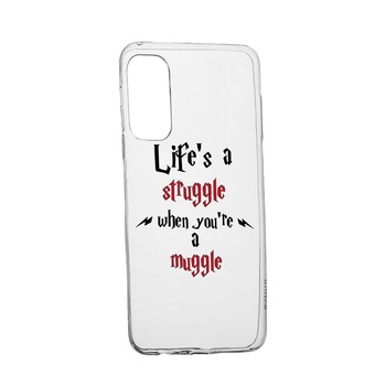 Husa Silicon Compatibila Cu Samsung Galaxy Note 20 Ultra (5G), Life Is A Struggle, rezistenta la uzura, anti-alunecare, 857 Husa Silicon Compatibila Cu Samsung Galaxy Note 20 Ultra (5G), Life Is A Struggle, rezistenta la uzura, anti-alunecare, 857