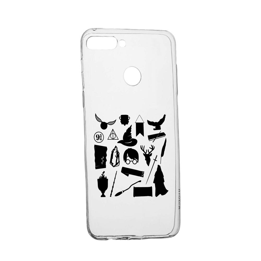 Husa Silicon Compatibila Cu Huawei Y7 Prime 2018 / Y7 2018, Harry Potter Symbols, rezistenta la uzura, anti-alunecare, 866