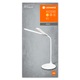 Lampa de birou LED Ledvance Panan Disc Double, 5W, 220 lm, dimabila, lumina calda (3000K), touch control, acumulator inclus 18650 Li-Ion 3.7V 2200mAh, Alb