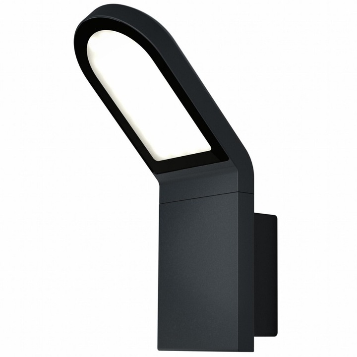 LED лампа Ledvance Endura Style Wall, Екстериор, 3000K, Тясна, IP44, 12W, Тъмносив