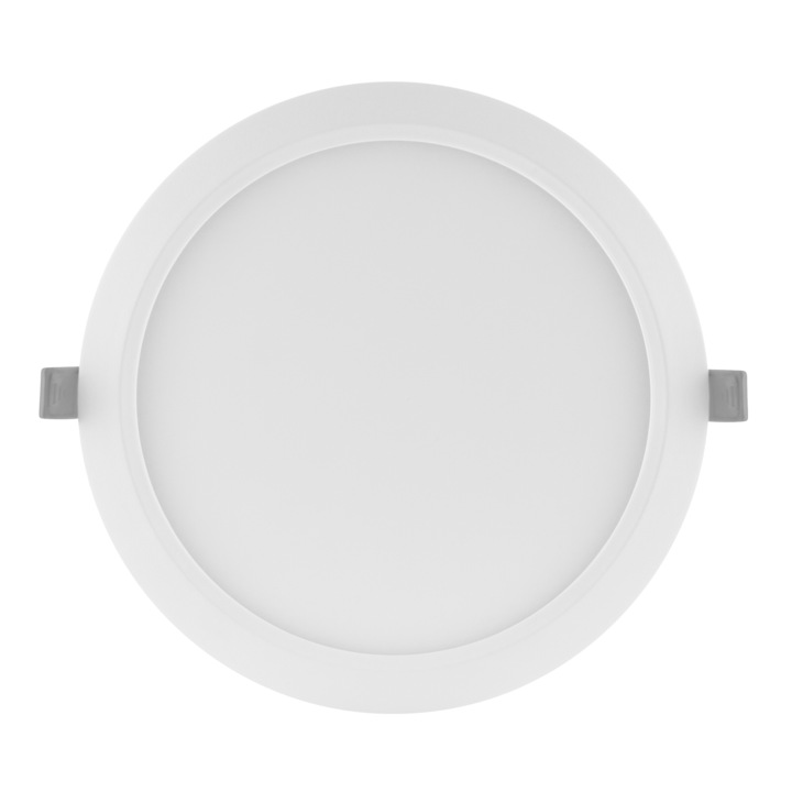 Тънък LED спот за вграждане LEDVANCE 18W, 1530 lm, Неутрална светлина (4000K), Външен диаметър на продукта 225 мм, Диаметър на монтажния отвор 210 мм, IP20, Бял, Енергиен клас F