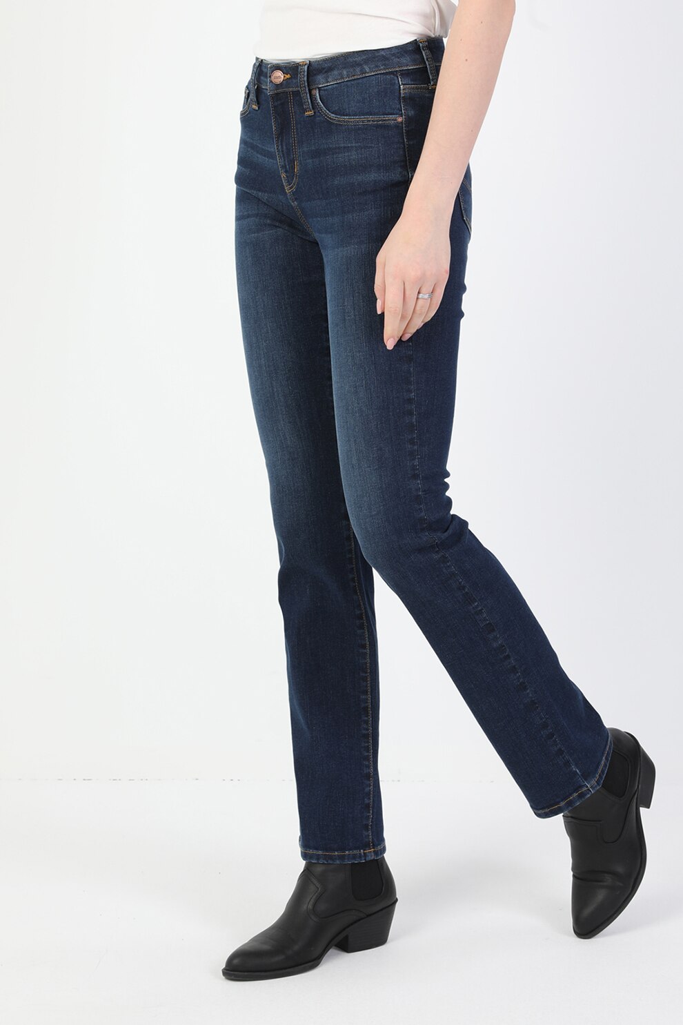 COLIN'S, Blugi drepti cu aspect decolorat, Indigo