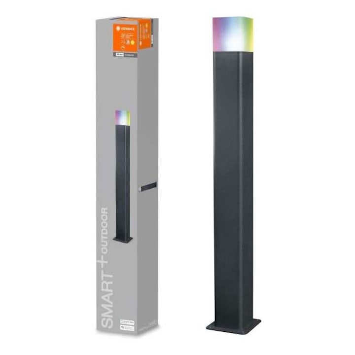 Ledvance Smart+ WiFi Cube 80Cm Post интелигентна външна лампа, променяща цвета си, контролируема интелигентна лампа, тъмно сива