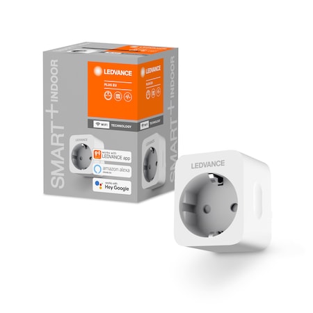 Priza inteligenta Ledvance Smart + Wi Fi 10 A, 2300 W, ON/OFF, IP20, compatibil cu aplicatia Ledvance Smart + WiFi / Amazon Alexa / Google Assistant