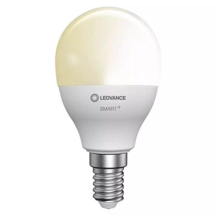 Ledvance Smart+ Bluetooth vezérlésű 5W 2700K E14, kisgömb alakú LED fényforrás