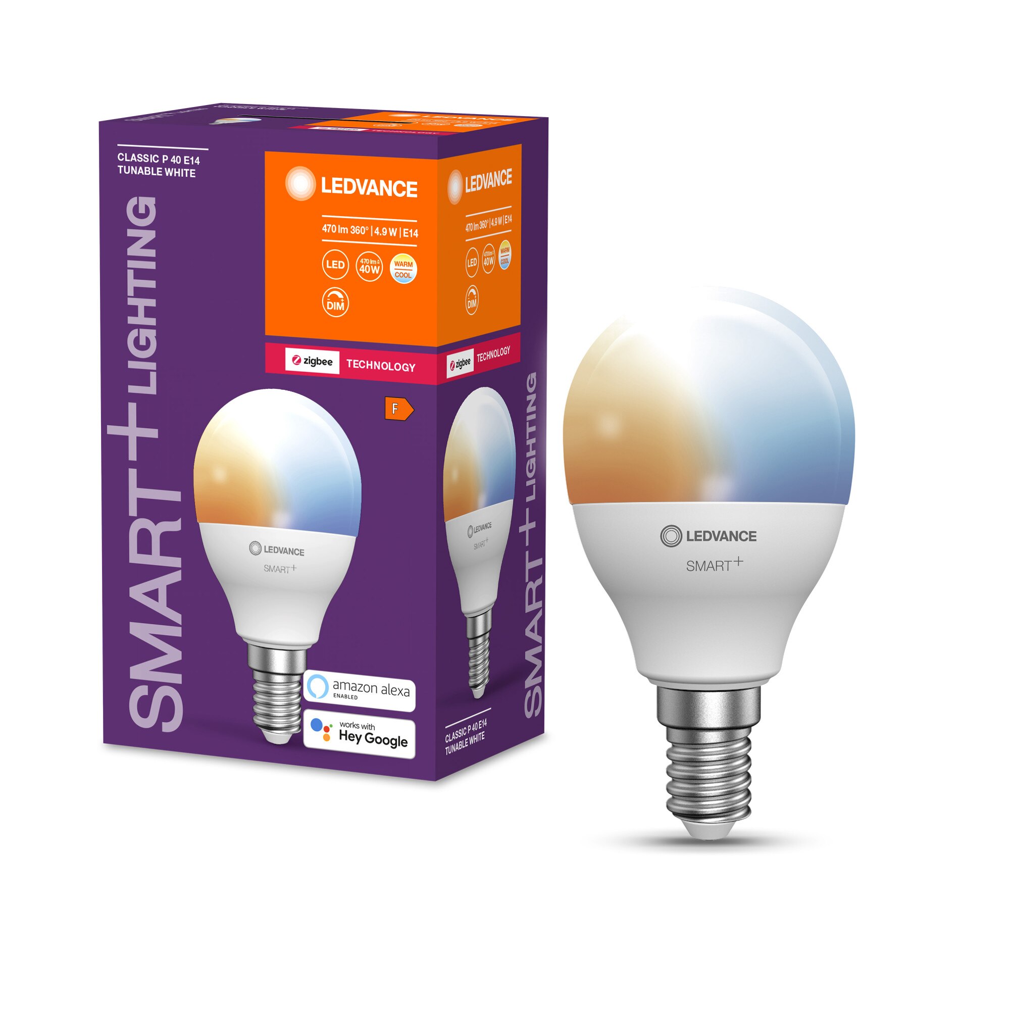 Ledvance Smart+ 5W E14 малка сфера LED източник на светлина с ...