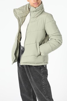 COLIN'S, Geaca scurta cu aspect matlasat, Verde pal COLIN'S, Geaca scurta cu aspect matlasat, Verde pal