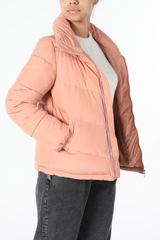 COLIN'S, Geaca scurta cu aspect matlasat, Roz somon COLIN'S, Geaca scurta cu aspect matlasat, Roz somon