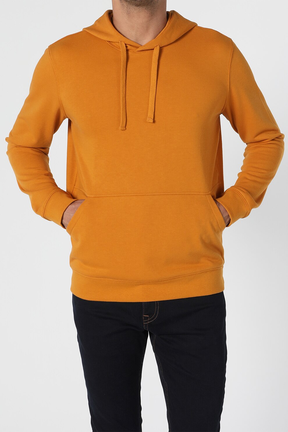 COLIN'S, Hanorac regular fit de bumbac cu buzunar kangaroo, Oranj