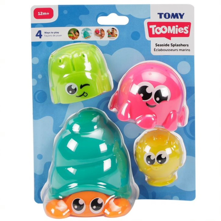 Играчка за баня Tomy 4 в 1 с морски животни